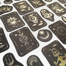 Load image into Gallery viewer, 40pcs Constellation Girl Series Decorative Bronzing Stickers Gold Black Scrapbooking Label Diary Stationery Album Retro Stars Journal Planner
