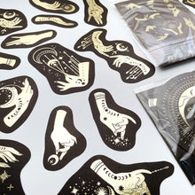 Load image into Gallery viewer, 40pcs Constellation Girl Series Decorative Bronzing Stickers Gold Black Scrapbooking Label Diary Stationery Album Retro Stars Journal Planner
