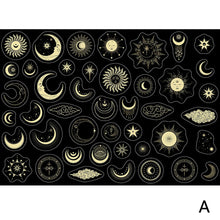 Load image into Gallery viewer, 40pcs Constellation Girl Series Decorative Bronzing Stickers Gold Black Scrapbooking Label Diary Stationery Album Retro Stars Journal Planner
