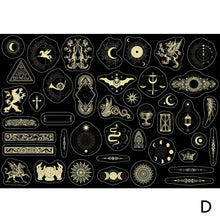 Load image into Gallery viewer, 40pcs Constellation Girl Series Decorative Bronzing Stickers Gold Black Scrapbooking Label Diary Stationery Album Retro Stars Journal Planner
