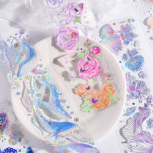 Load image into Gallery viewer, 3pcs/pack Magic Butterfly Whale Decorative Stickers Laser Effect Bronzing Sticker Scrapbooking Label Diary Art Journal Planner
