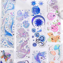Load image into Gallery viewer, 3pcs/pack Magic Butterfly Whale Decorative Stickers Laser Effect Bronzing Sticker Scrapbooking Label Diary Art Journal Planner
