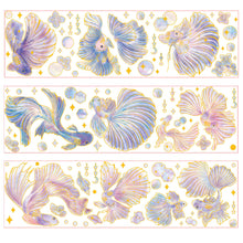 Load image into Gallery viewer, 3pcs/pack Magic Butterfly Whale Decorative Stickers Laser Effect Bronzing Sticker Scrapbooking Label Diary Art Journal Planner
