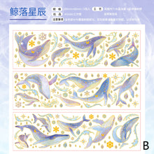 Load image into Gallery viewer, 3pcs/pack Magic Butterfly Whale Decorative Stickers Laser Effect Bronzing Sticker Scrapbooking Label Diary Art Journal Planner
