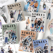 Load image into Gallery viewer, 40pcs Fashion Street Girl Decorative Stickers DIY Scrapbooking Labels Diary Journal Album Decoration Stickers Stationery Supplies
