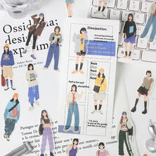Load image into Gallery viewer, 40pcs Fashion Street Girl Decorative Stickers DIY Scrapbooking Labels Diary Journal Album Decoration Stickers Stationery Supplies
