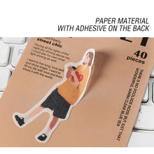Load image into Gallery viewer, 40pcs Fashion Street Girl Decorative Stickers DIY Scrapbooking Labels Diary Journal Album Decoration Stickers Stationery Supplies
