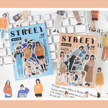 Load image into Gallery viewer, 40pcs Fashion Street Girl Decorative Stickers DIY Scrapbooking Labels Diary Journal Album Decoration Stickers Stationery Supplies
