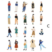 Load image into Gallery viewer, 40pcs Fashion Street Girl Decorative Stickers DIY Scrapbooking Labels Diary Journal Album Decoration Stickers Stationery Supplies
