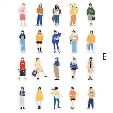 Load image into Gallery viewer, 40pcs Fashion Street Girl Decorative Stickers DIY Scrapbooking Labels Diary Journal Album Decoration Stickers Stationery Supplies
