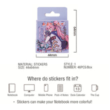 Load image into Gallery viewer, 46pcs Kawaii Confidant Girl Decorative Stickers Scrapbooking Label Diary Stationery Album Phone Cup Journal Planner Stickers
