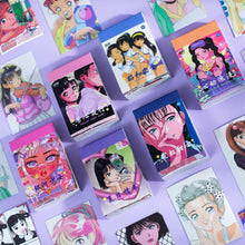 Load image into Gallery viewer, 50pcs Cool Midnight Girl Decorative Stickers Scrapbooking Label Diary Stationery Album Phone Cup Journal Planner Stickers
