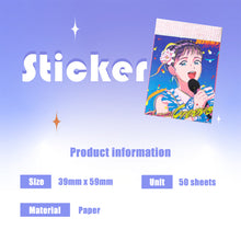 Load image into Gallery viewer, 50pcs Cute Anime Girl Decorative Stickers Scrapbooking Label Diary Stationery Album Phone Cup Journal Planner Stickers
