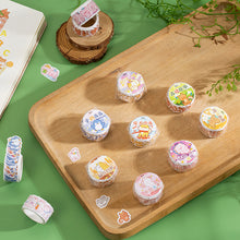 Load image into Gallery viewer, 100PCS/Roll Kawaii Cloud Zoo Masking Washi Tape Cute Cat Penguin Decorative Sticker Tape DIY Scrapbooking Label

