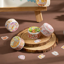 Load image into Gallery viewer, 100PCS/Roll Kawaii Cloud Zoo Masking Washi Tape Cute Cat Penguin Decorative Sticker Tape DIY Scrapbooking Label
