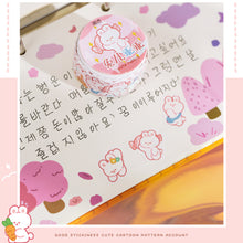 Load image into Gallery viewer, 100PCS/Roll Kawaii Cloud Zoo Masking Washi Tape Cute Cat Penguin Decorative Sticker Tape DIY Scrapbooking Label
