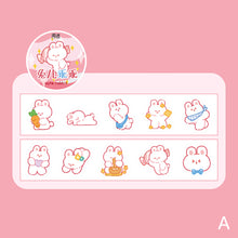 Load image into Gallery viewer, 100PCS/Roll Kawaii Cloud Zoo Masking Washi Tape Cute Cat Penguin Decorative Sticker Tape DIY Scrapbooking Label
