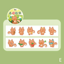 Load image into Gallery viewer, 100PCS/Roll Kawaii Cloud Zoo Masking Washi Tape Cute Cat Penguin Decorative Sticker Tape DIY Scrapbooking Label
