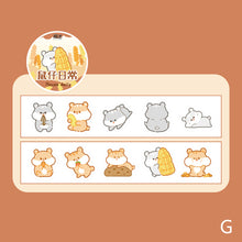 Load image into Gallery viewer, 100PCS/Roll Kawaii Cloud Zoo Masking Washi Tape Cute Cat Penguin Decorative Sticker Tape DIY Scrapbooking Label
