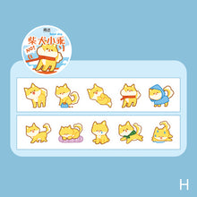 Load image into Gallery viewer, 100PCS/Roll Kawaii Cloud Zoo Masking Washi Tape Cute Cat Penguin Decorative Sticker Tape DIY Scrapbooking Label
