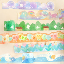 Load image into Gallery viewer, 30mm*3m Dream Corner Series Decorative Adhesive Tape Flower Cloud Pearl Masking Washi Tape Scrapbooking Decoration Tapes
