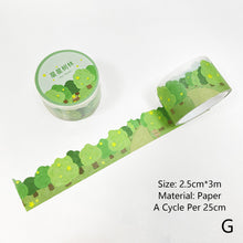 Load image into Gallery viewer, 25mm*3m Forest Cloud Series Decorative Adhesive Tape Flower Tree Masking Washi Tape Scrapbooking Decoration Tapes
