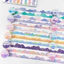 Load image into Gallery viewer, 25mm*3m Star Cloud Series Decorative Adhesive Tape Sunshine NIght Cloud Masking Washi Tape Scrapbooking Decoration Tapes
