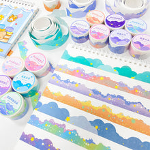 Load image into Gallery viewer, 25mm*3m Star Cloud Series Decorative Adhesive Tape Sunshine NIght Cloud Masking Washi Tape Scrapbooking Decoration Tapes
