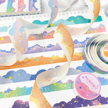Load image into Gallery viewer, 25mm*3m Star Cloud Series Decorative Adhesive Tape Sunshine NIght Cloud Masking Washi Tape Scrapbooking Decoration Tapes
