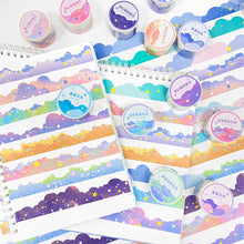 Load image into Gallery viewer, 25mm*3m Star Cloud Series Decorative Adhesive Tape Sunshine NIght Cloud Masking Washi Tape Scrapbooking Decoration Tapes
