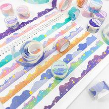 Load image into Gallery viewer, 25mm*3m Star Cloud Series Decorative Adhesive Tape Sunshine NIght Cloud Masking Washi Tape Scrapbooking Decoration Tapes
