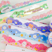 Load image into Gallery viewer, 30mm*3m Dreaming Cloud Series Decorative Adhesive Tape Flower Bear Masking Washi Tape Scrapbooking Decoration Tapes
