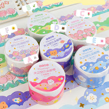 Load image into Gallery viewer, 30mm*3m Dreaming Cloud Series Decorative Adhesive Tape Flower Bear Masking Washi Tape Scrapbooking Decoration Tapes
