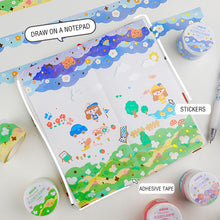 Load image into Gallery viewer, 30mm*3m Dreaming Cloud Series Decorative Adhesive Tape Flower Bear Masking Washi Tape Scrapbooking Decoration Tapes
