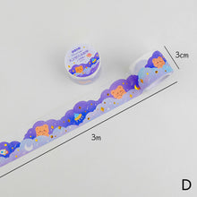 Load image into Gallery viewer, 30mm*3m Dreaming Cloud Series Decorative Adhesive Tape Flower Bear Masking Washi Tape Scrapbooking Decoration Tapes
