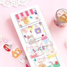 Load image into Gallery viewer, 30mm*3m Cartoon Animal Party Series Decorative Adhesive Tape Kawaii Masking PET Tape Scrapbooking Decoration Tapes
