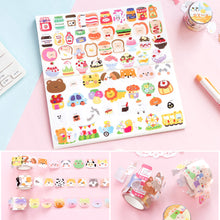 Load image into Gallery viewer, 30mm*3m Cartoon Animal Party Series Decorative Adhesive Tape Kawaii Masking PET Tape Scrapbooking Decoration Tapes
