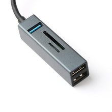 Load image into Gallery viewer, Usb 5in1 Card Reader Hub Multi-function Docking Station Usb3.0hub Aluminum Alloy Combo
