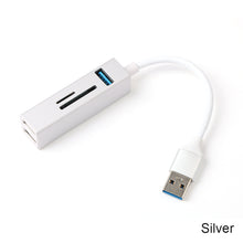 Load image into Gallery viewer, Usb 5in1 Card Reader Hub Multi-function Docking Station Usb3.0hub Aluminum Alloy Combo
