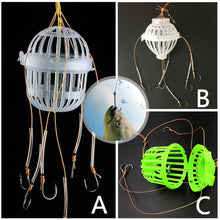 Load image into Gallery viewer, Fishing Hooks Explosion Baits Cage Sea Box Hook Monsters With Six Strong Carbon Steel Plastics Carp Spherical Tackle Tools

