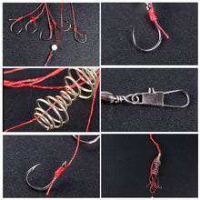 Load image into Gallery viewer, 4Pcs/Lot 6 Hooks Explosion Fishing Hook Fishing Lure Bait Trap Feeder Cage Sharp Fishing Hook with Stainless Steel Springs
