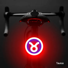 Load image into Gallery viewer, Bicycle Taillight Twelve Constellations USB Charge Led Bike Light Flash Tail Rear Lights for road Mtb Bike Seatpost
