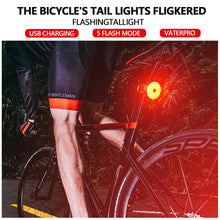 Load image into Gallery viewer, 5 Modes Led Rear Light Bicycle High Visibility Rechargebale Usb Bike Tail Light Round Shape Multifunctional Flashing Bike Lamps
