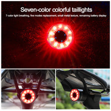 Load image into Gallery viewer, 3 Modes Colorful Bicycle Rear Light USB Charging Safety Warning Cycling Light Bicycle Tail Light Bike Light Bike Accessories
