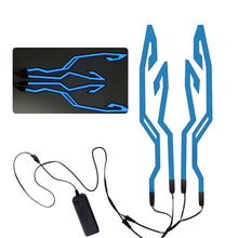 Load image into Gallery viewer, 4 Flashing Warning Lights Waterproof Motorcycle Bike Helmet LED cold light Strip Sticker Night Riding Helmet Kit
