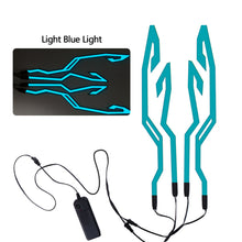 Load image into Gallery viewer, 4 Flashing Warning Lights Waterproof Motorcycle Bike Helmet LED cold light Strip Sticker Night Riding Helmet Kit
