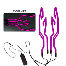 Load image into Gallery viewer, 4 Flashing Warning Lights Waterproof Motorcycle Bike Helmet LED cold light Strip Sticker Night Riding Helmet Kit
