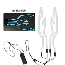 Load image into Gallery viewer, 4 Flashing Warning Lights Waterproof Motorcycle Bike Helmet LED cold light Strip Sticker Night Riding Helmet Kit
