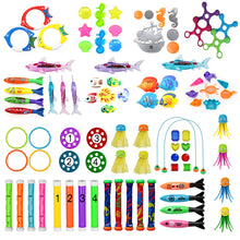 Load image into Gallery viewer, Kids Diving Game Toys Set Water Sports Throwing Toy Diving Training Swimming Pool Toys For Summer Activities and Outdoor Games
