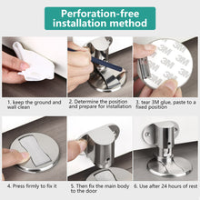 Load image into Gallery viewer, Adjustable Door Stopper Non-punch Water-proof Door Stop Hidden Door Holders Strong Magnetic Door Resistance Nail-free Doorstop Furniture Door Hardware
